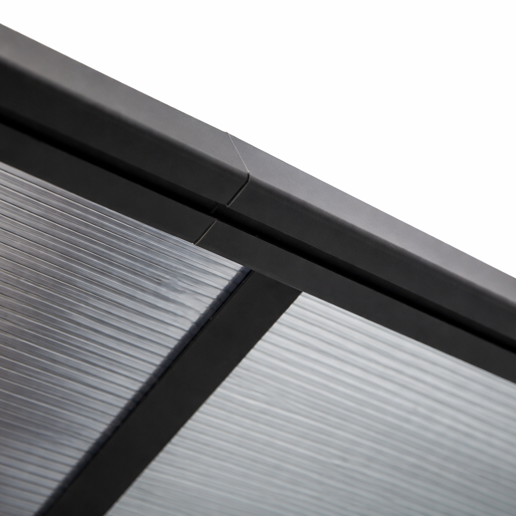 Pergola Adossée Aluminium 4,5 x 3 m Toit en Polycarbonate Gris