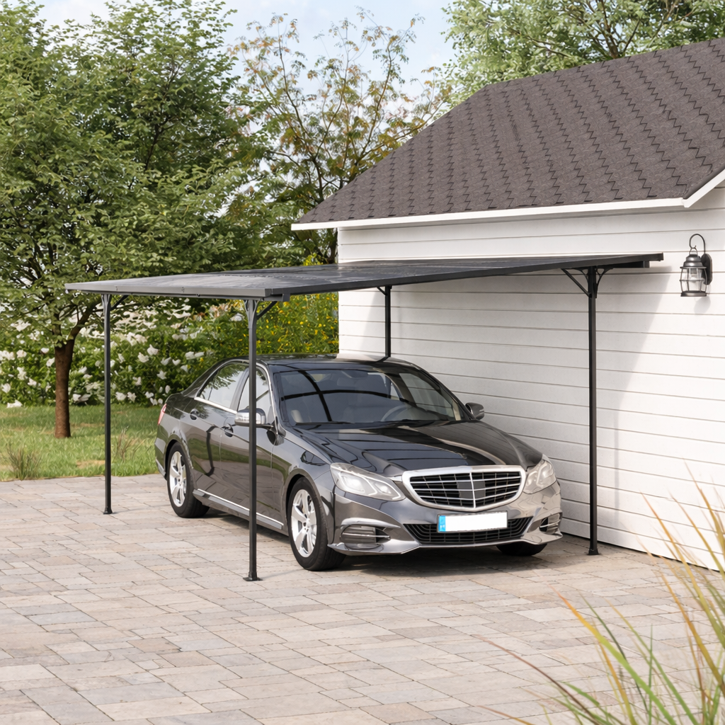 Pergola en Aluminium Rigide avec Toit Polycarbonate Abri de Voiture 500 x 299