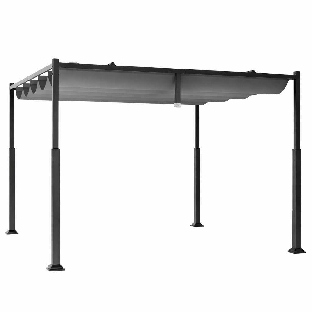 Pergola Rétractable en Métal 3,10 × 3,10 m